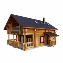wooden house 3d model in buildings 3dexport 3d print model - Mito3D