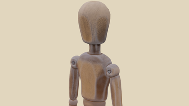 ahşap manken 3d model in karikatür 3dexport stilize karakter odun şekil sanat heykel heykelcik oyuncak bebek kukla poz dekorasyon minyatür 3d print model - Mito3D