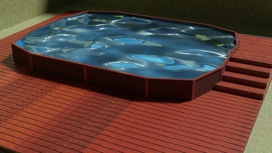 wooden swimming pool 3d model in outdoor items 3dexport swim architecture hotel sea wood architectural decoration 3d print model - Mito3D