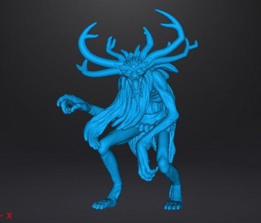 ormanlık alan ruh canavar iğrenme minyatür model fantezi oyunlar dnd rpg canavarlar yaratıklar keçi adamlar labirent iblis arka plan programı kaos Warhammer Zindanlar Ejderhalar yol bulucu Wendigo orman perisi yaratık hayvan korku whfb Druid şekil değiştiren 3d print model - Mito3D