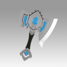 world warcraft shadowlands axe bastion cosplay weapon prop replica battle hobby diy 3d print model - Mito3D