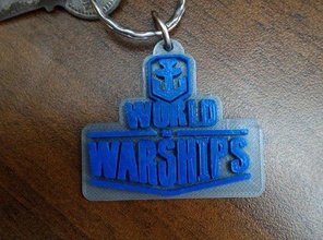 world of warships logo 3d print model in game accessories 3dexport wow wot pc gamer ps4 ps3 xbox iphone logotipe space water wild 3d print model - Mito3D
