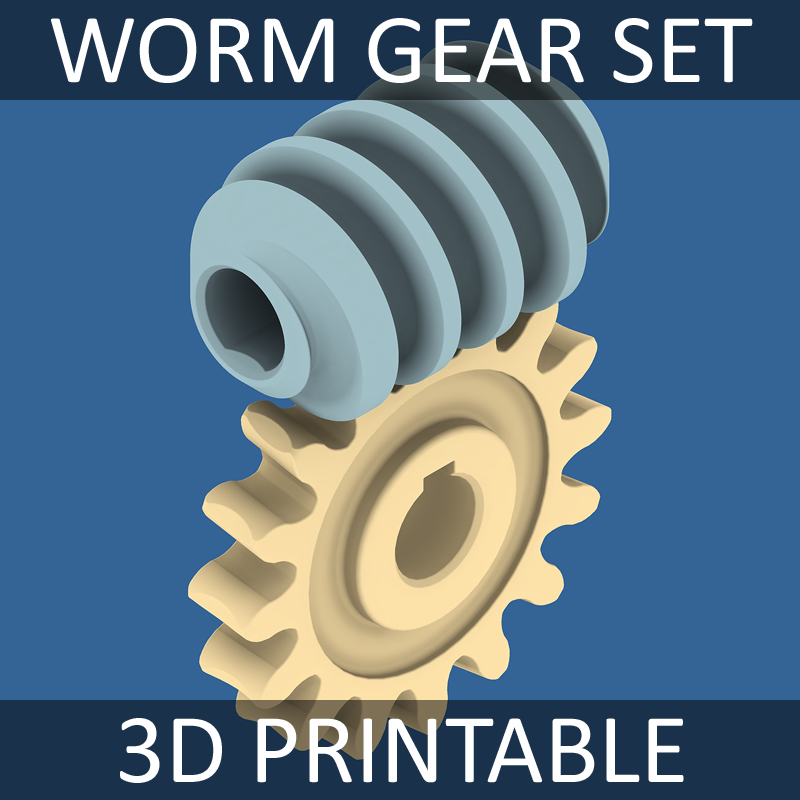 worm gear collection 02 3d print model in mechanical parts 3dexport sprocket cog wheel power transmission rotate rotation rotary motion machine component tooth teeth mesh engineering 3D print model - Mito3D