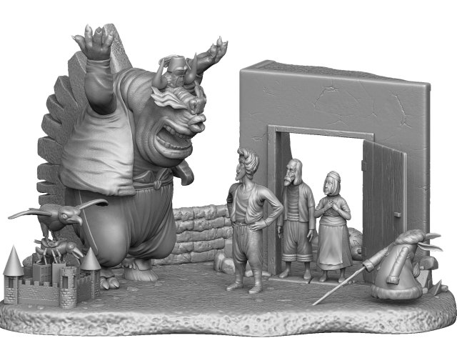 uau falando peixe 3d impressão stl montar modelo in brinquedos 3dexport armenfilm1983 robert sahakyants filme ruim eh muradyan 3dprint for3dprint estatueta 3dprintable maslenitsa desenho animado hovhannes tumanyan 3D print model - Mito3D