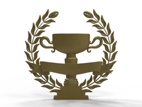 çelenk ganimet fincan 3d yazdır model in hatıra 3dexport spor toplamak kazanan ödül önder turnuva lig dekoratif klasik vazo madalya altın ekipman dalları 3d print model - Mito3D