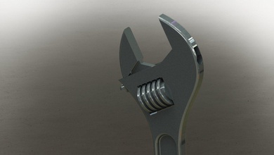 llave inglesa 3d impresión modelo in 3dexport ajustable hilo herramienta equipo 3d print model - Mito3D