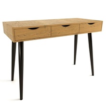 scrittura scrivania neptun legna mobilia tavolo legno interni presentazione famiglia contemporaneo pacchetto dorato log galleria pubblicità 3d print model - Mito3D