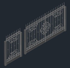 wrought-iron gates gate 3d model in door 3dexport forging steel 3d print model - Mito3D