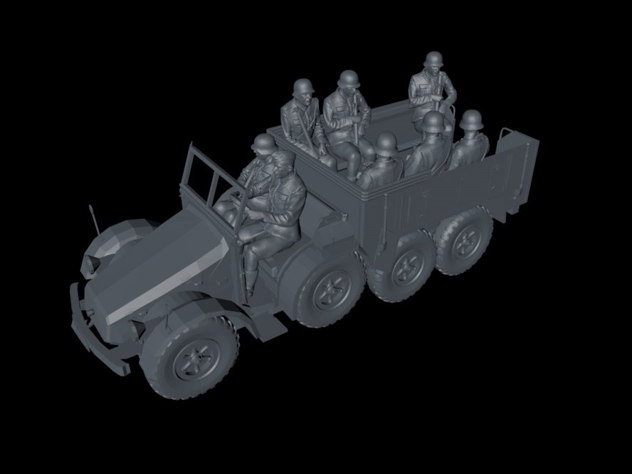 ww2 almanca krupp protez sdkfz 70 askerler 1 3d yazdır model in 3dexport wehrmacht i̇kinci dünya savaşı 3D print model - Mito3D