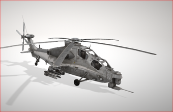 wz 10 ataque helicóptero 3d modelo in 3dexport militar 3d print model - Mito3D