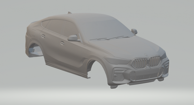 x6 cupé 3d impresión modelo in vehículo 3dexport ruedas fundido presión calientes tragamonedas espacio coche vehiculo caliente tamya gm audi q8 mecerdes gle amg 3D print model - Mito3D