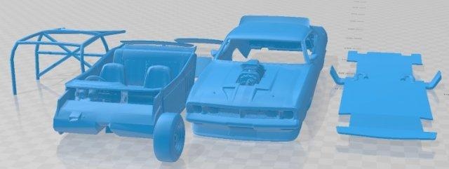 xb perseguição imprimível carro automotivo fenda escalextrico Tamiya rc miniz passatempo micro 3d print model - Mito3D