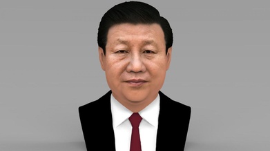 xi jinping büste bereit farbe 3d drucken drucken modell 3dexport berühmt präsident politik politiker china asien korea japan kim kong un donald trumpf clinton putin merkel führer 3d print model - Mito3D