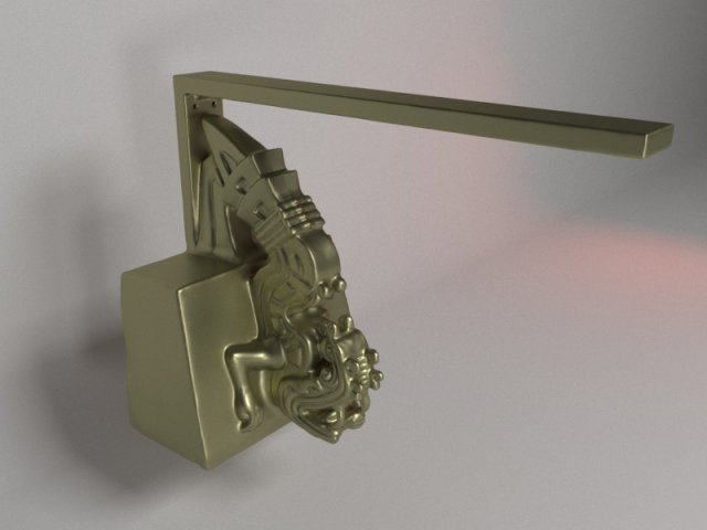 Xiuhcoatl yılan ateş raf desteği Meksika Azteca dios Adorno 3D print model - Mito3D