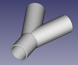 y branch aspirazione tubo flessibile gratuito connessione connettore vuoto più pulito officina polvere estrazione distributore giunzione rami 3d print model - Mito3D