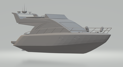 yacht speedboat 3d print model in vehicle 3dexport hotwheels diecast scx slot car slotcar race stl printable truck pick rcmodel nav navy boat 3d print model - Mito3D