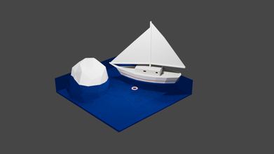 yacht 3d modell segelboot 3dexport mixer obj fbx lowpoly 3d print model - Mito3D