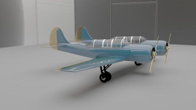 yak 55 avion 3d modèle in jet 3dexport air 3d print model - Mito3D
