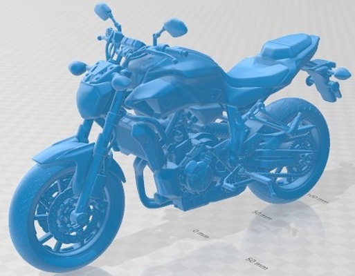 yamaha fz 07 2016 printable motorbike 3d print model in automotive 3dexport hobby micro scale bike motorcycle moto 3d print model - Mito3D
