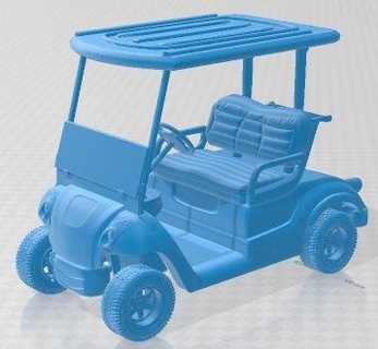 Yamaha Golf Wagen druckbar Automobil Diorama Modellieren Hobby solide Rahmen Modell 3d print model - Mito3D
