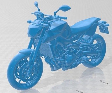 Yamaha mt 09 marcador imprimível moto automotivo passatempo micro escala bicicleta motocicleta 3d print model - Mito3D