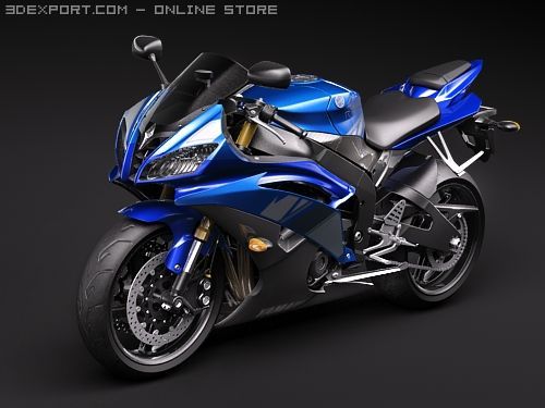 yamaha r6 2009 3d modelo in motocicleta 3dexport deporte bicicleta superbike 20008 2010 japón rápido 3D print model - Mito3D