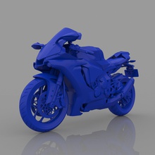 yamaha yzf r1 2015 2019 listo to impresión 3d modelo in vehículo 3dexport motocicleta motociclista rossi superbike motobike stl impresora motogp carrera sci fi miniaturas hot wheels colección impresion3d 1000 3d print model - Mito3D