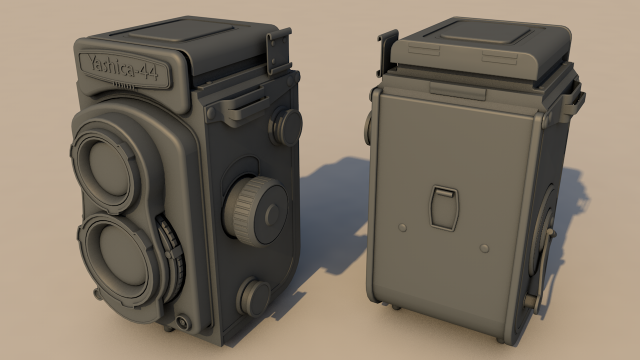 yashica44 free 3d model in photo 3dexport camera yashica cam cinema4d 3D print model - Mito3D