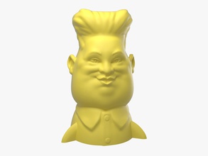 yellow kid kim-jong-un imprimible el presidente dictador stl obj kim jong trump putin político politiciancaricature carácter de la personalidad escultura 3d print model - Mito3D