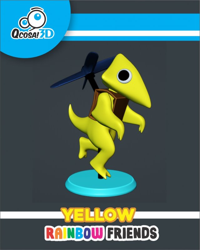 yellow rainbow friends monsters & creatures character called spinning propeller 3D print model - Mito3D
