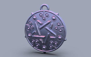 yennefer pendant witcher pendent pretty kylon beautiful lovely decoration adornment medalion games toys game accessories star 3d print model - Mito3D