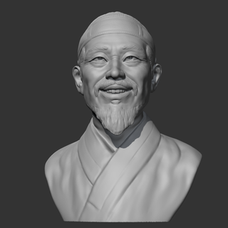 yi sun-sin sculpture people human head portrait bust figure man face statue korean 3d print model - Mito3D
