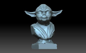 yoda 3d print model in figurines 3dexport starwars master masteryoda bust figurine sculpture art 3d print model - Mito3D