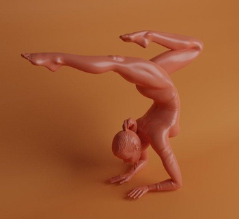 yoga 2 heykel woman character vücut Jimnastik 3d print model - Mito3D