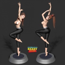 yoga girl 3d print model in woman 3dexport 3dprint 3dprinting statue figure sport 3d print model - Mito3D