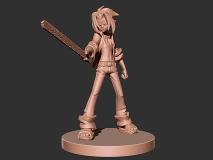 yoh Asakura xamã rei escultura Rei Shaman amidamaru anna anime personagem funbari onsen alma Horror silva ren luta espada 3d print model - Mito3D