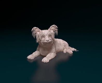 yorkshire terrier dog 3d print model in figurines 3dexport york animal pet 3d print model - Mito3D