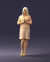 young blonde prey pose 0361 3d print ready scan model polygon 3dprint human male realistic posed character people miniatures man woman child style success outfit fashion 3d print model - Mito3D