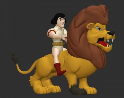joven Sansón Goliat hombre young samson goliath león hanna barbera Hanna dibujos animados tv serie Sansão sansao golias 3d print model - Mito3D