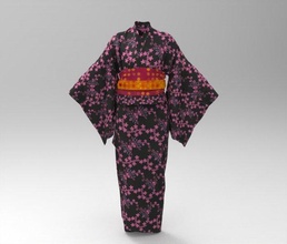 yukata vestito 3d modello in capi abbigliamento 3dexport abiti stoffa carattere umano corpo mobilia veicolo spada macchina stilizzato cibo animale albero kimono japane 3d print model - Mito3D
