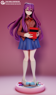 yuri doki literatura club mujer figura juego personaje 3dprint hembra 3d print model - Mito3D