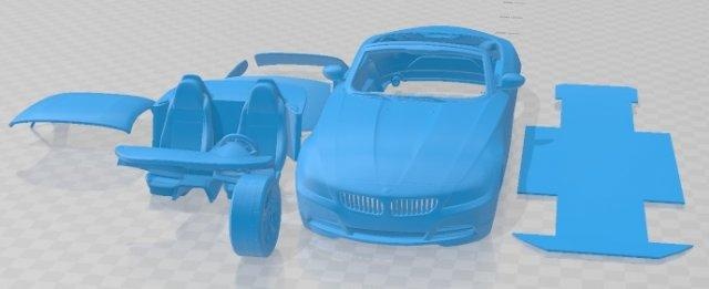 z4 2010 imprimible coche vehiculo automotor espacio scalextric Tamiya rc miniz pasatiempo micro 3d print model - Mito3D
