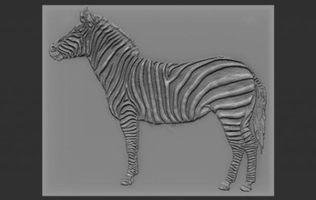 zebra relief 3d print model in 3dexport reliefs reliefmodel animal 3dprint 3dprinted 3dprinting 3dprinter 3d print model - Mito3D