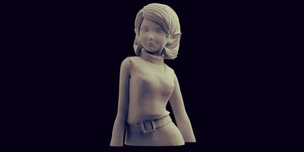 zelda adult saria 3d print model stl files legend nintendo thelegendofzelda ocarina woman 3dprint 3dprinting statue figure 3d print model - Mito3D