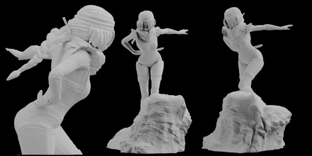 zelda sheik heroic statue download 3d print model stl files figure digital pattern the-legend-of-zelda nintendo 3d-print 3d-printable 3d-printed 3d print model - Mito3D