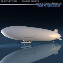 zeppelin 3d model in commercial 3dexport blimp airship aircraft air balloon goodyear fly plane float craft vehicle hot dirigable 3d print model - Mito3D