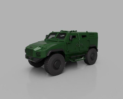 zetor gerlach 118 automotive scalemodel truck miniature static armored atv army 3d print model - Mito3D