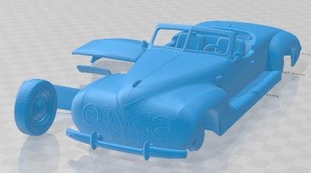 zis 101a sport 1938 imprimable voiture automobile diorama modélisation loisir solide échelle modèle 3d print model - Mito3D