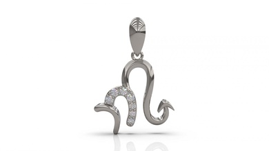 zodiac pendant 09 gold jewel jewellry jewelry silver printable diamond woman fashion wedding solitaire saphire ruby necklace love 3d print model - Mito3D