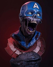 zombie capitain america bust 3d print model in monsters & creatures 3dexport statue marvel hero captain movie 3d print model - Mito3D